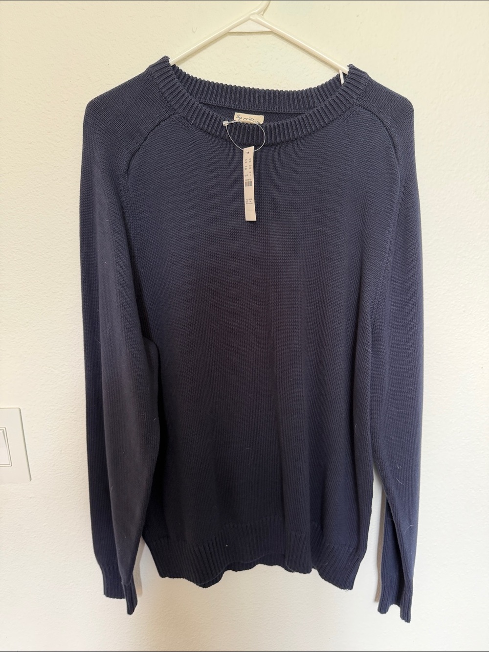 J. Crew Men's Navy Crewneck Sweater - Solid Navy